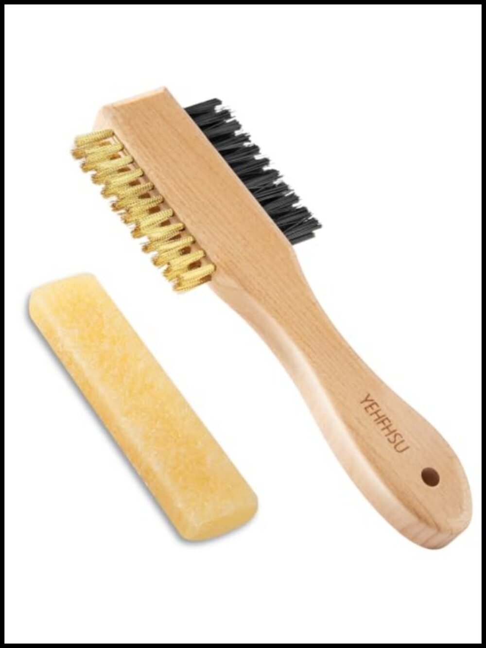 2-Piece Suede Brush and Eraser Kit Dry Cleaner for Shoes Boots